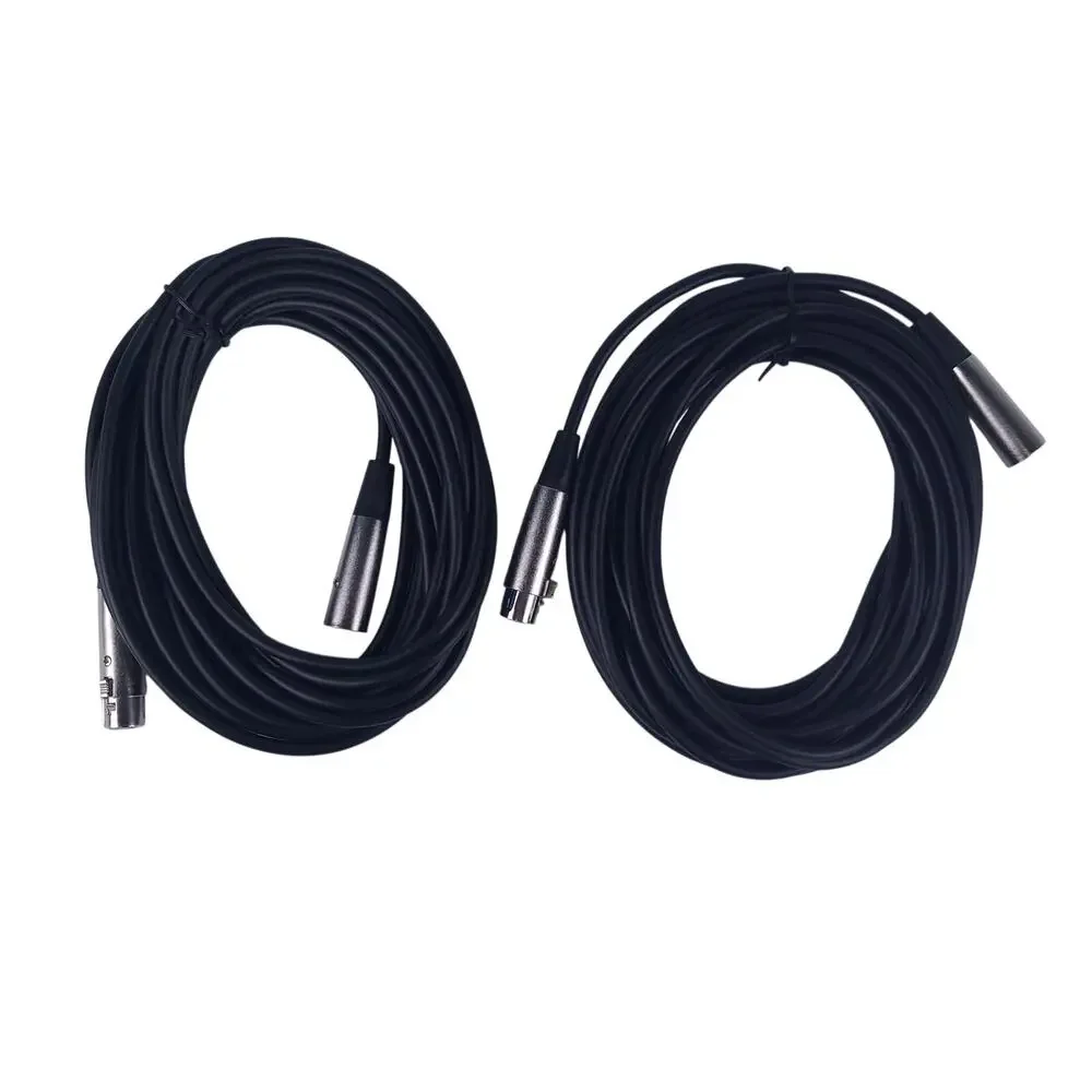 2X Seismic Audio 25' DMX Cable 3-Pin XLR Male Female Stage Lighting Wire SADMX25